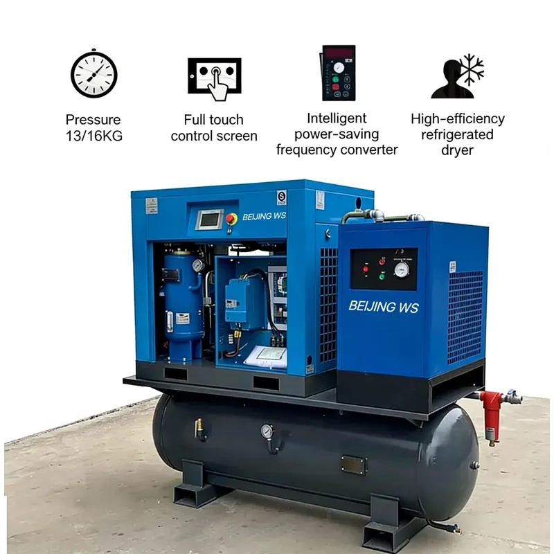 Industrial Laser Repair - 20 PS Industrie-Schraubenkompressor mit Trockner &