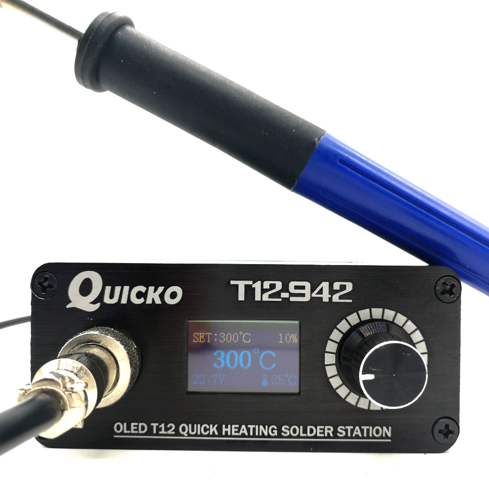 Industrial Laser Soldering Iron - QUICKO MINI T12 STC OLED Digitale