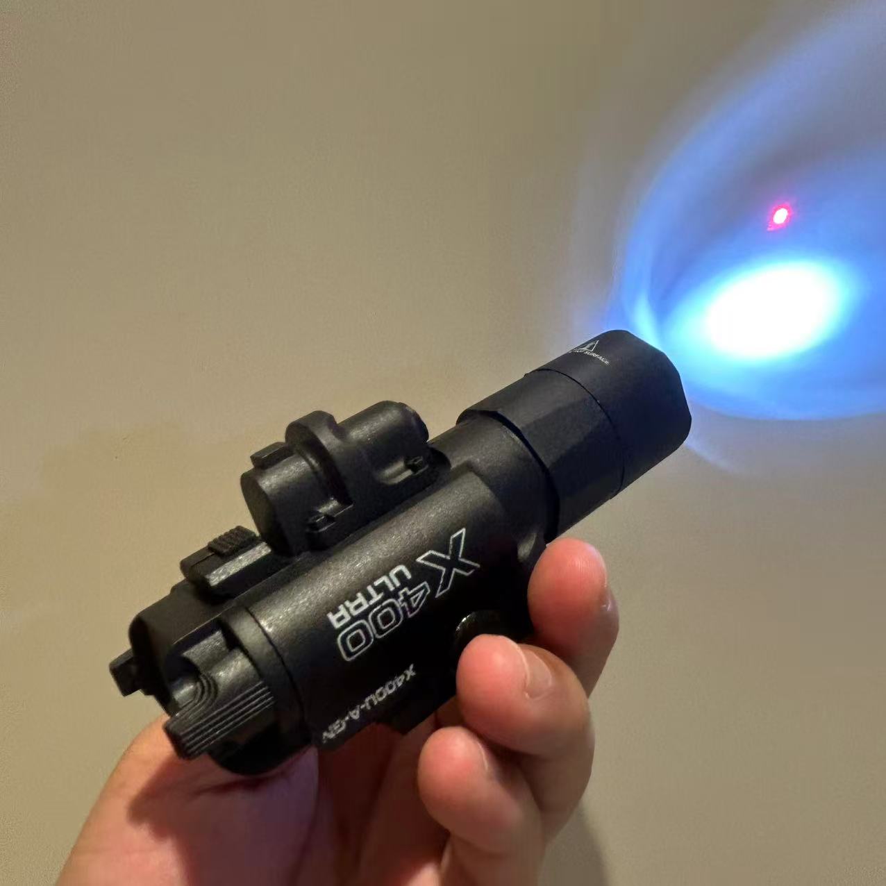 Industrial Laser Gun - X400U Taktische Infrarot-Laser-Taschenlampe, Nylon-Schienenhalterung, verstellbar, für
