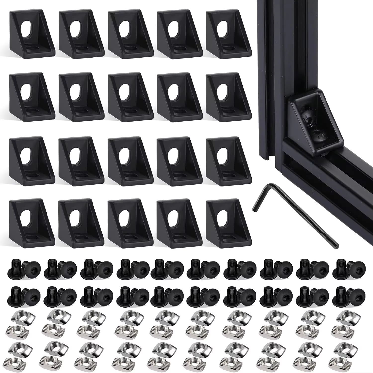 20 Sets Eckverbinder mit 40 St – Aluminum T-Slot Profile Bewertung und Preis